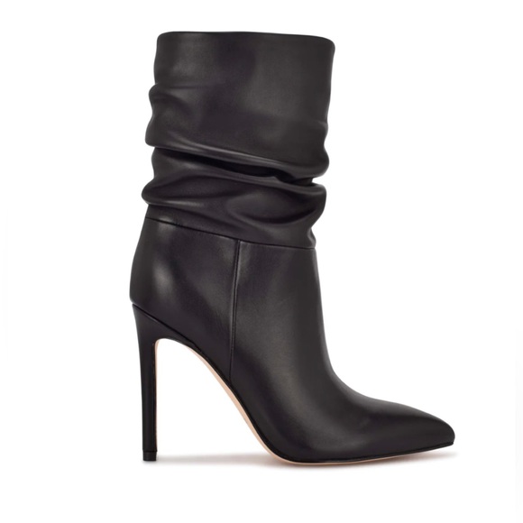 Nine West Jenn Leather Black Booties - Picture 2 of 10
